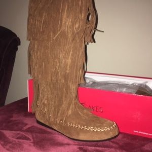 Brand New Women Size 10 Boots, suede like material